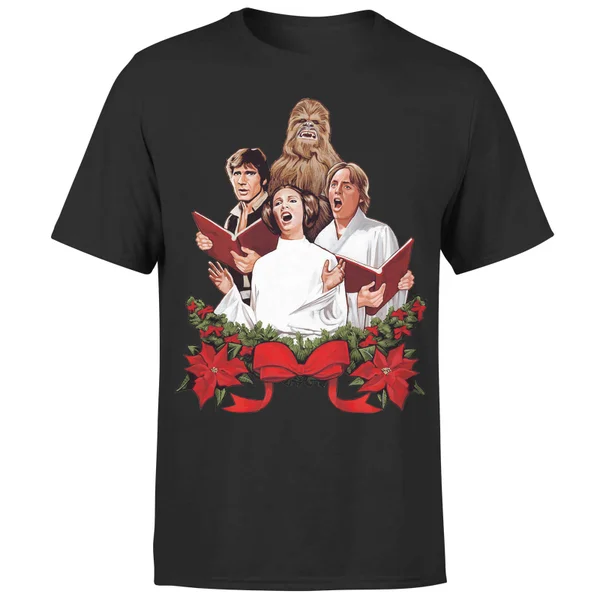 Star Wars Christmas Jedi Carols Black T-Shirt 1 Star Wars Christmas Jedi Carols Black T-Shirt