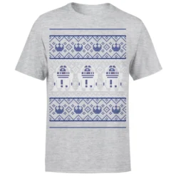 Star Wars Christmas R2D2 Knit Grey T-Shirt