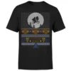 E.T Phone Home Fairisle Men's Christmas T-Shirt - Black