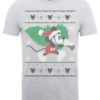 Disney Mickey Mouse Mickey Christmas Tree Men's Grey T-Shirt