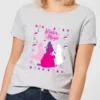 Disney Princesses Christmas Silhouette Winter Magic Women's Grey T-Shirt
