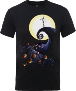 Disney The Nightmare Before Christmas Jack Skellington Pumpkin King Colour Black T-Shirt