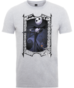 Disney The Nightmare Before Christmas Jack Skellington Zero Pose Grey T-Shirt