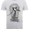 Disney The Nightmare Before Christmas Jack Skellington Bone Daddy Grey T-Shirt