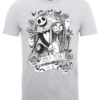 Disney The Nightmare Before Christmas Jack Skellington And Sally Grey T-Shirt