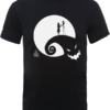 Disney The Nightmare Before Christmas Jack And Sally Moon Black T-Shirt