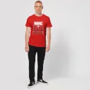 Marvel Avengers Pixel Art Men's Christmas T-Shirt - Red 3 Marvel Avengers Pixel Art Men's Christmas T-Shirt - Red - Image 3