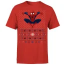 Marvel Avengers Spider-Man Men's Christmas T-Shirt - Red 5 Marvel Avengers Spider-Man Men's Christmas T-Shirt - Red - Image 5