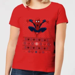 Marvel Avengers Spider-Man Women's Christmas T-Shirt - Red