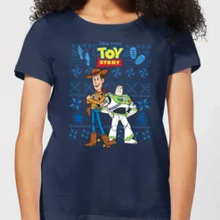 Pixar Disney Toy Story Women's Christmas T-Shirt - Navy