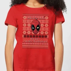 Marvel Deadpool Women's Christmas T-Shirt - Red