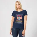Disney Classic Dumbo Women's Christmas T-Shirt - Navy 3 Disney Classic Dumbo Women's Christmas T-Shirt - Navy - Image 3