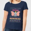 Disney Classic Dumbo Women's Christmas T-Shirt - Navy