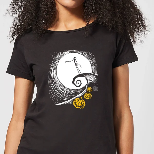 Disney Nightmare Before Christmas Jack Skellington Pumpkin King Women's T-Shirt - Black 1 Disney Nightmare Before Christmas Jack Skellington Pumpkin King Women's T-Shirt - Black