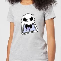 Disney Nightmare Before Christmas Jack Skellington Angry Face Women's T-Shirt - Grey