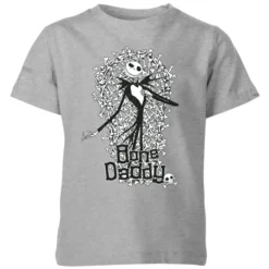 Disney The Nightmare Before Christmas Jack Skellington Bone Daddy Kids' T-Shirt - Grey