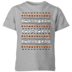 Disney The Nightmare Before Christmas Jack Pumpkin Faces Kids' T-Shirt - Grey