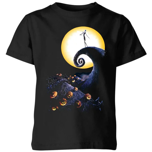 Disney The Nightmare Before Christmas Jack Skellington Pumpkin King Colour Kids' T-Shirt - Black 1 Disney The Nightmare Before Christmas Jack Skellington Pumpkin King Colour Kids' T-Shirt - Black