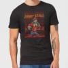 Cartoon Network Johnny Bravo Johnny Bravo Pattern Men's Christmas T-Shirt - Black