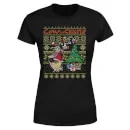 Cartoon Network Cow And Chicken Cow And Chicken Pattern Women's Christmas T-Shirt - Black 5 Cartoon Network Cow And Chicken Cow And Chicken Pattern Women's Christmas T-Shirt - Black - Image 5