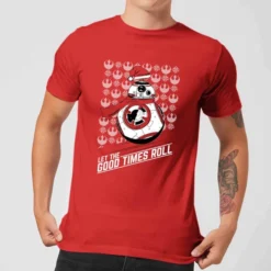 Star Wars Let The Good Times Roll Men's Christmas T-Shirt - Red