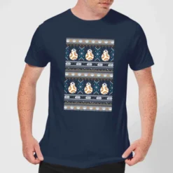 Star Wars BB-8 Pattern Men's Christmas T-Shirt - Navy