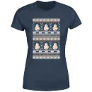 Star Wars BB-8 Pattern Women's Christmas T-Shirt - Navy 5 Star Wars BB-8 Pattern Women's Christmas T-Shirt - Navy - Image 5