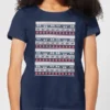 Star Wars AT-AT Pattern Women's Christmas T-Shirt - Navy