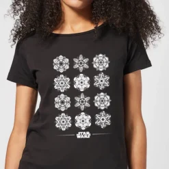 Star Wars Snowflake Women's Christmas T-Shirt - Black