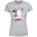 DC COMICS DC Chill! Women's Christmas T-Shirt - Grey 5 DC COMICS DC Chill! Women's Christmas T-Shirt - Grey - Image 5