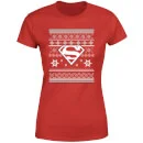 DC COMICS DC Superman Women's Christmas T-Shirt - Red 5 DC COMICS DC Superman Women's Christmas T-Shirt - Red - Image 5