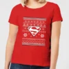 DC COMICS DC Superman Women's Christmas T-Shirt - Red