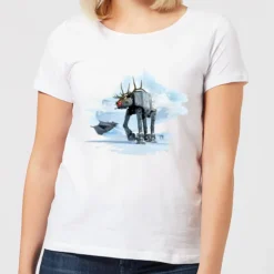 Star Wars AT-AT Reindeer Women's Christmas T-Shirt - White