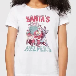 DC COMICS DC Santa's Helpers Women's Christmas T-Shirt - White