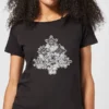 Marvel Shields Snowflakes Women's Christmas T-Shirt - Black