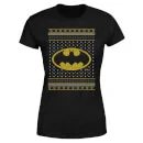 DC Comics Batman Knit Women's Christmas T-Shirt In Black 5 DC Comics Batman Knit Women's Christmas T-Shirt In Black - Image 5