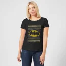 DC Comics Batman Knit Women's Christmas T-Shirt In Black 3 DC Comics Batman Knit Women's Christmas T-Shirt In Black - Image 3