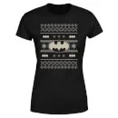 DC Comics Batman Knit Pattern Women's Christmas T-Shirt In Black 5 DC Comics Batman Knit Pattern Women's Christmas T-Shirt In Black - Image 5
