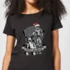 Star Wars Happy Holidays Droids Women's Christmas T-Shirt - Black