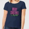 National Lampoon Merry Christmas (Kiss My @$$) Women's Christmas T-Shirt - Navy