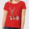 Disney Frozen Olaf And Sven Women's Christmas T-Shirt - Red