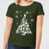 Star Wars Character Christmas Tree Women's Christmas T-Shirt - Forest Green