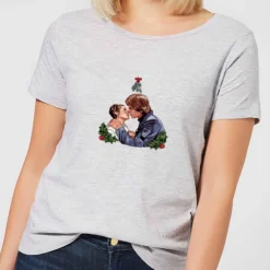 Star Wars Mistletoe Kiss Women's Christmas T-Shirt - Grey