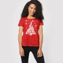 Star Wars Character Christmas Tree Women's Christmas T-Shirt - Red 3 Star Wars Character Christmas Tree Women's Christmas T-Shirt - Red - Image 3