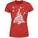 Star Wars Character Christmas Tree Women's Christmas T-Shirt - Red 5 Star Wars Character Christmas Tree Women's Christmas T-Shirt - Red - Image 5
