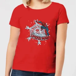 Marvel Spider-Man Women's Christmas T-Shirt - Red