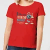 Looney Tunes Martian Who Said Im On The Naughty List Women's Christmas T-Shirt - Red
