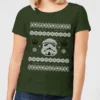 Star Wars Stormtrooper Knit Women's Christmas T-Shirt - Forest Green