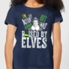 Elf Raised By Elves Women's Christmas T-Shirt - Navy