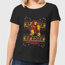 Marvel Iron Man Women's Christmas T-Shirt - Black
